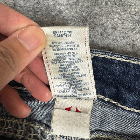 True Religion Blue Straight Leg Jeans - Picture 11 of 14